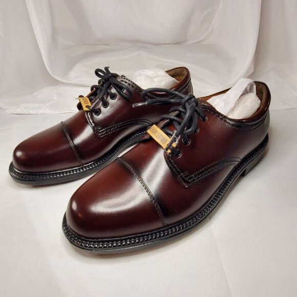 Dockers Mens Brown Gordon Cap-Toe Oxford Dress Shoes Size 8M Genuine Leather - Picture 2 of 13